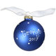Blue Whale Glass Christmas Ornament Image 2 of 3